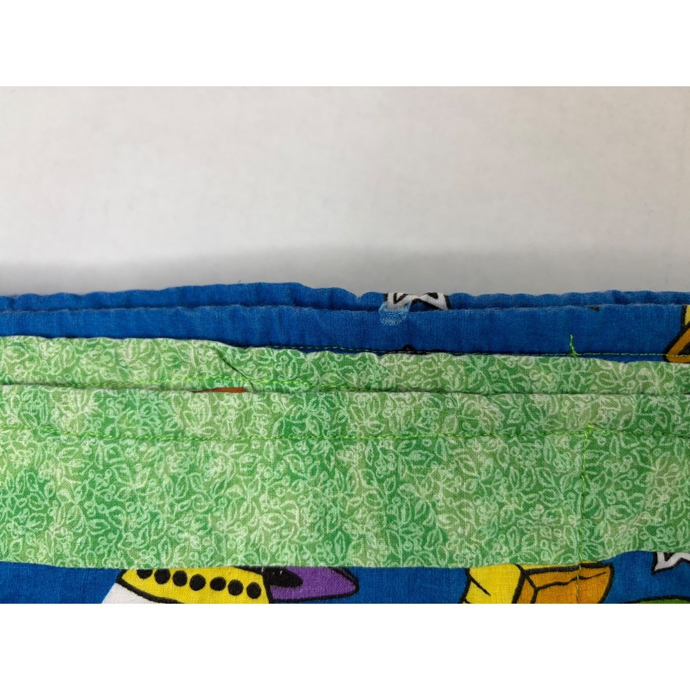 Marvin the Martian Looney Tunes Handmade Quilt Reversible Robot Space Blanket - Picture 6 of 14